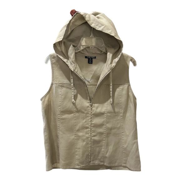 Harold's Jackets & Blazers - Harold’s Hoodie vest zip up khaki excellent quality